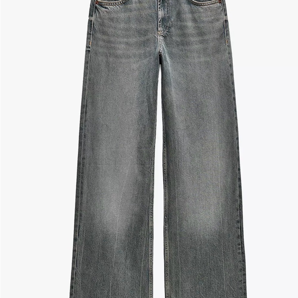 Zara Wide-Leg Gray Jeans 6045 size 4